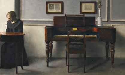 Image: Vilhelm Hammershøi “Ida In An Interior With Piano”, 1901.